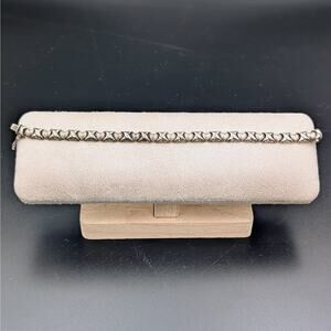 Vintage Italian Sterling Silver Heart-Link Bracelet – 12.7g – SU 925 Italy